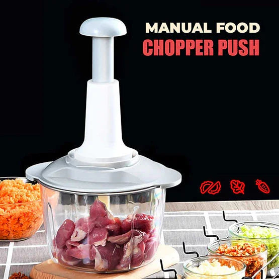Manual Food Push Chopper For Vegetables & Meat 1.5L/2L